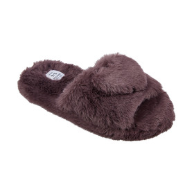 black slippers with fur