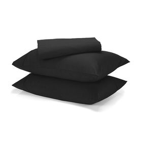 225 Thread Count Sheet Set Single Bed Black Kmart