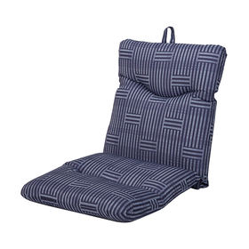 Outdoor Highback Cushion Grey Stripe, High Back Outdoor Chair Cushions Australia
