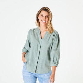 black nehru collar shirt