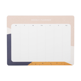 weekly planner with time block grid